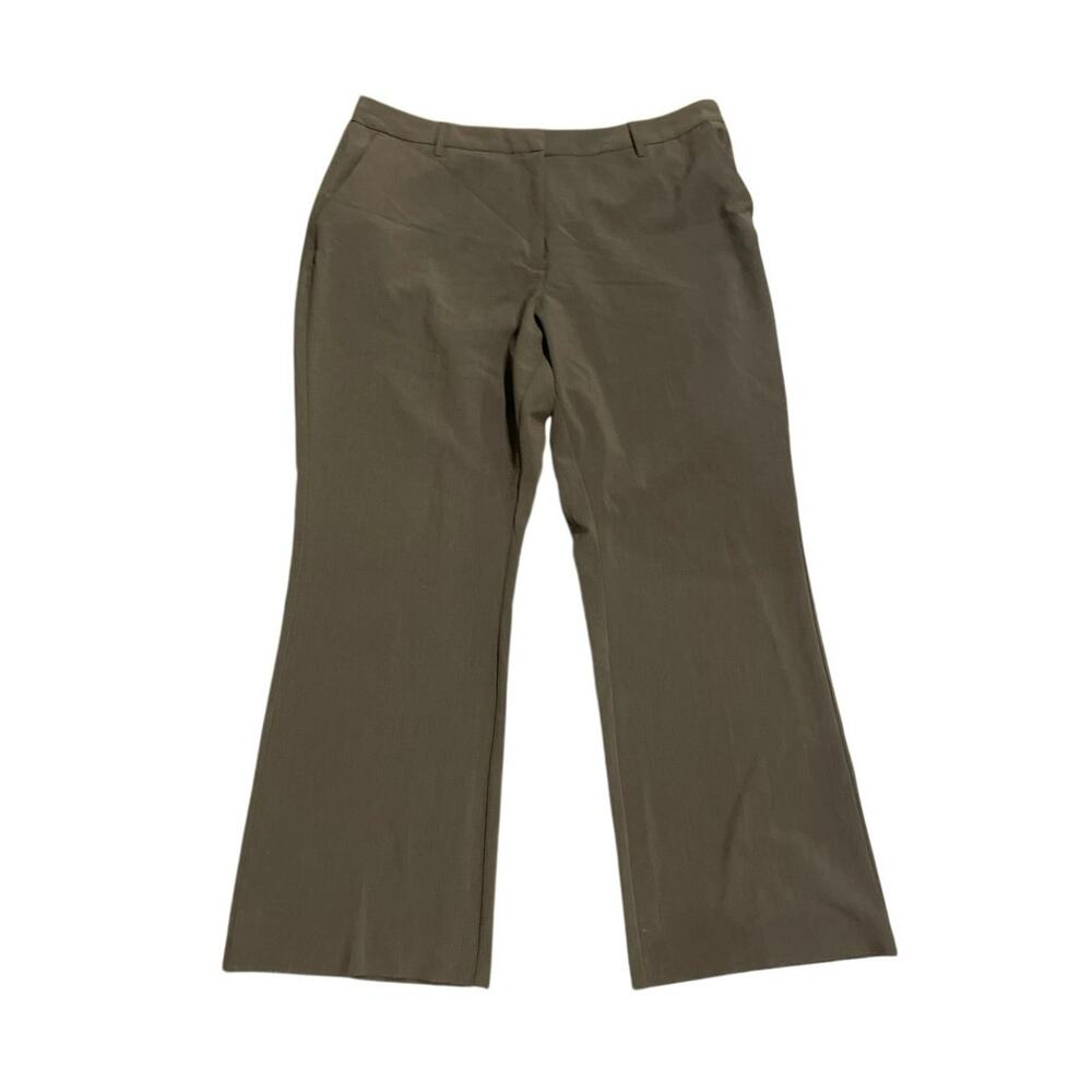 Avenue Stretch Brown Trousers Pants Plus Size 16 Casual Office Career